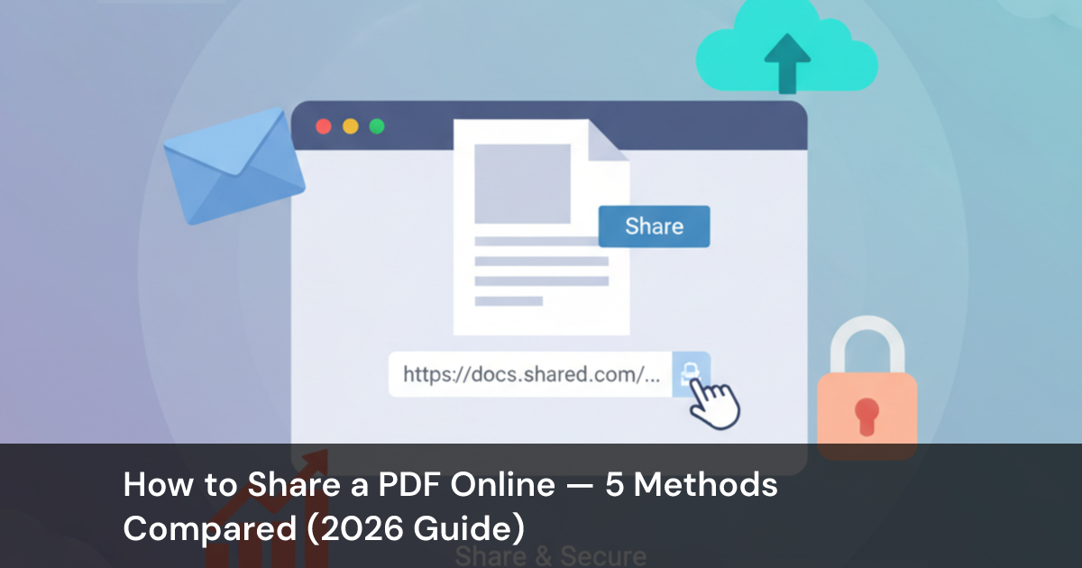 How to Share a PDF Online — 5 Methods Compared (2026 Guide)